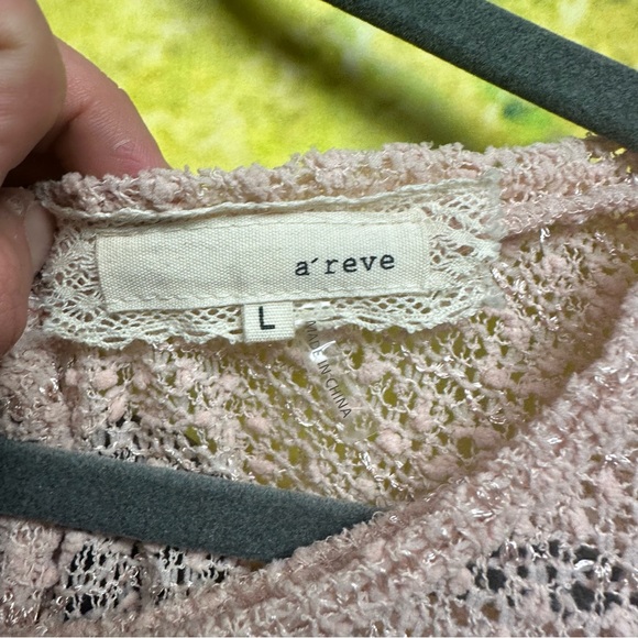 Alter’d State lightweight sweater A’reve pink lace knot size large - Picture 4 of 10